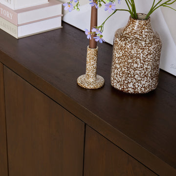 Sideboard - Braunes Mangoholz, Grifflose Türen, Geradliniges Design, 200 cm – Brussel | Starfurn