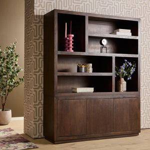 Shelf – Mango wood, brown look, handleless – Brussels | Starfurn