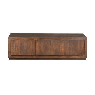 TV Units – Mango Wood Material, Brown Finish, Handleless Design – Brussel | Starfurn