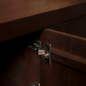TV Units – Mango Wood Material, Brown Finish, Handleless Design – Brussel | Starfurn