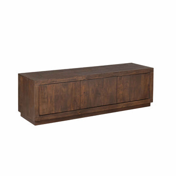 TV Units – Mango Wood Material, Brown Finish, Handleless Design – Brussel | Starfurn