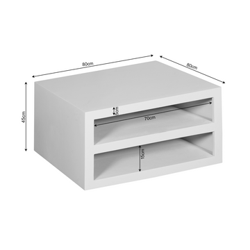Couchtisch – Braune Oberfläche, Modernes Design, Praktischer Stauraum – Brussel | Starfurn