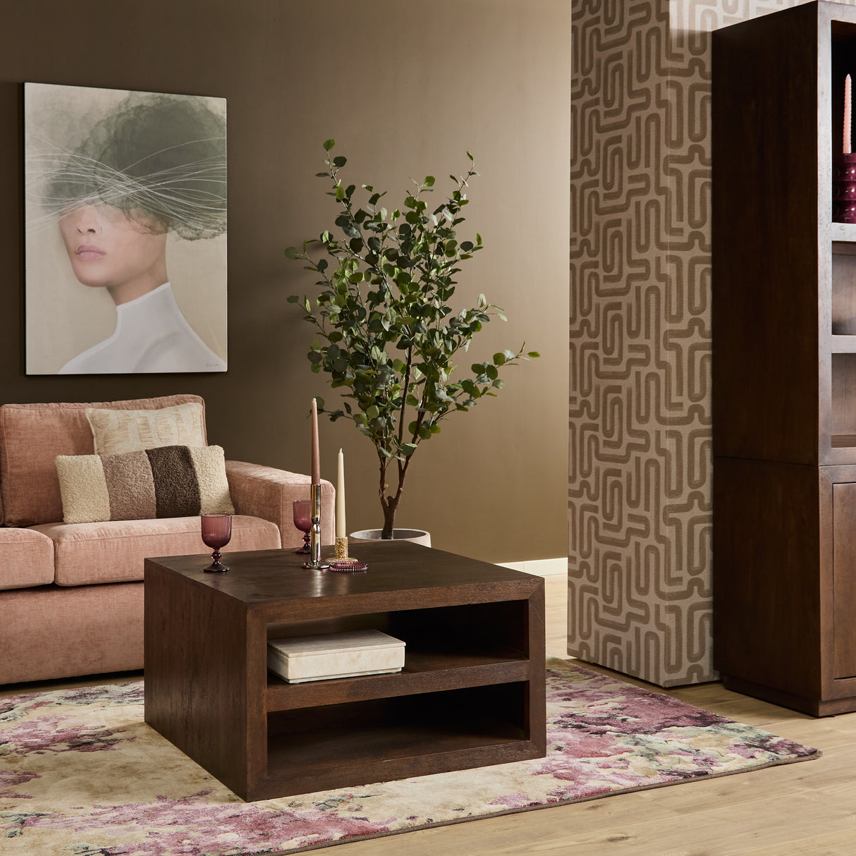 Couchtisch – Braune Oberfläche, Modernes Design, Praktischer Stauraum – Brussel | Starfurn