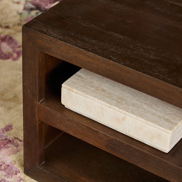 Couchtisch – Braune Oberfläche, Modernes Design, Praktischer Stauraum – Brussel | Starfurn