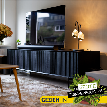 TV Furniture – Mango Wood, Black Metal, Slat Front – Madison | Starfurn