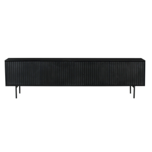 TV Furniture – Mango Wood, Black Metal, Slat Front – Madison | Starfurn