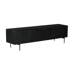 TV Furniture – Mango Wood, Black Metal, Slat Front – Madison | Starfurn