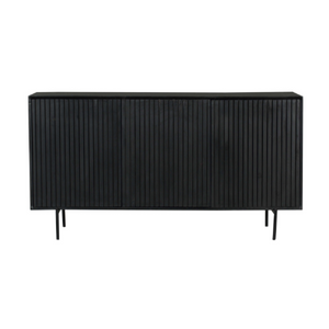 Sideboard – Mangoholz Korpus, Metallgestell, Schwarze Oberfläche – Madison | Starfurn