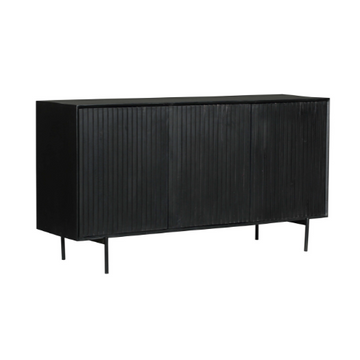 Sideboard – Mangoholz Korpus, Metallgestell, Schwarze Oberfläche – Madison | Starfurn
