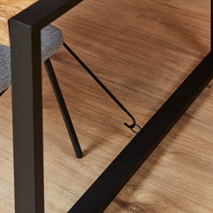 Esszimmertisch - Mangoholz Natur, U Gestell, Schwarz Metall, 140 cm – Boaz | Starfurn