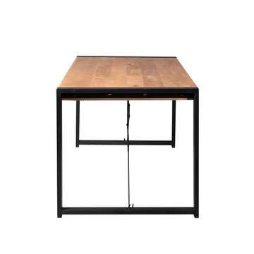 Dining Table – Rectangular Design, Mango Wood, Metal Frame – Boaz | Starfurn