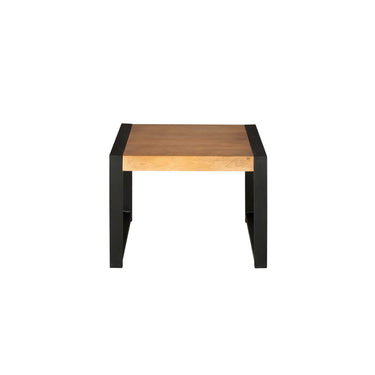 Beistelltisch - Mangoholz Natur, Schwarze Beine, Metallgestell, 60 cm – Boaz | Starfurn