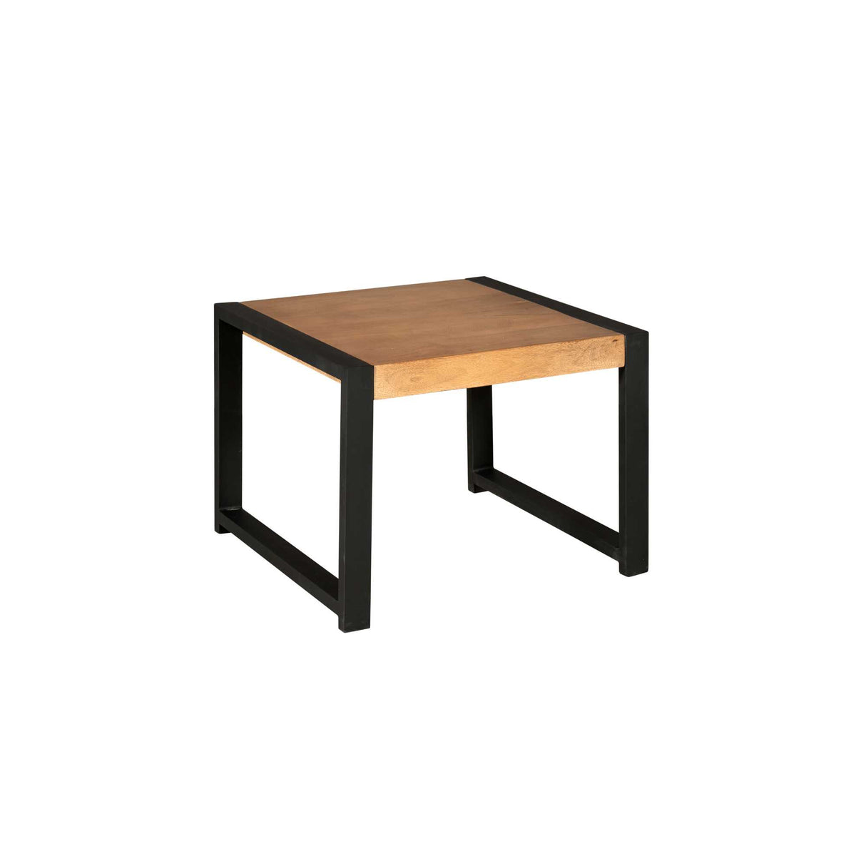 Side table – Modern design, natural color, mango wood and metal – Boaz | Starfurn