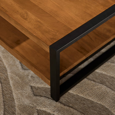 Coffee table - Square shape, Mango wood, Natural finish - Boaz | Starfurn