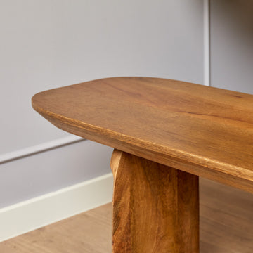 Esszimmerbank - Mangoholz Massiv, Klare Form, Zeitloses Design, 220 cm – Tense | Starfurn