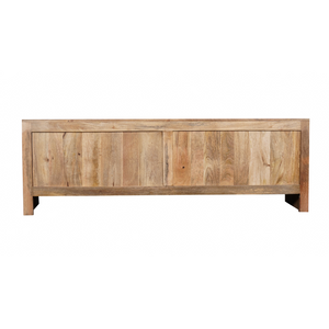 TV-Möbel - Mangoholz Natur, Minimalistisches Design, Drei Türen, 150 cm – Tense | Starfurn