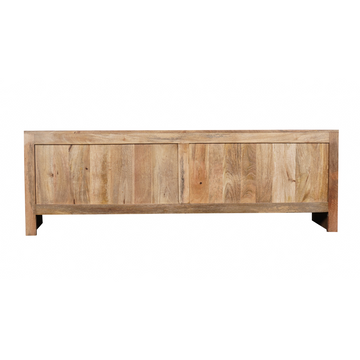TV-Möbel - Mangoholz Natur, Minimalistisches Design, Drei Türen, 150 cm – Tense | Starfurn