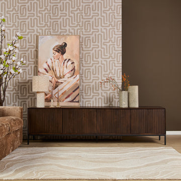 TV Unit – Mango Wood, Metal Frame, Modern Design – Madison | Starfurn