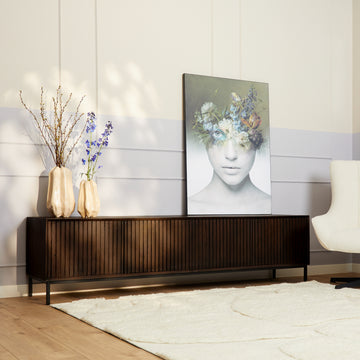 TV Unit – Mango Wood, Metal Frame, Modern Design – Madison | Starfurn