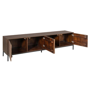 TV Unit – Mango Wood, Metal Frame, Modern Design – Madison | Starfurn