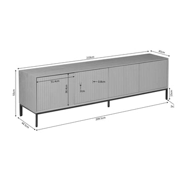TV Unit – Mango Wood, Metal Frame, Modern Design – Madison | Starfurn
