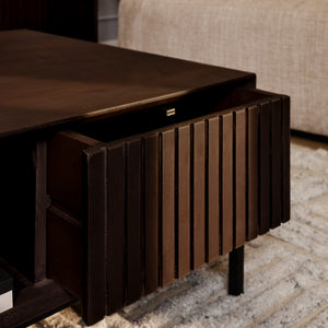 Coffee Table - Square Design, Mango Wood, Metal Frame - Madison | Starfurn