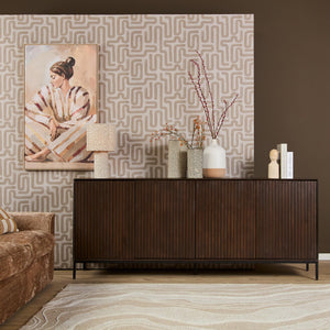 Sideboard – Mango Wood, Modern Design, Metal Accents – Madison | Starfurn