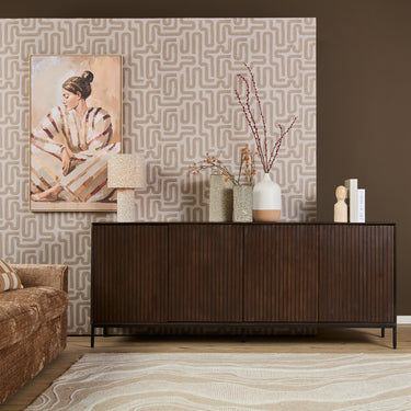 Sideboard – Mango Wood, Modern Design, Metal Accents – Madison | Starfurn