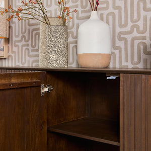 Sideboard – Mango Wood, Modern Design, Metal Accents – Madison | Starfurn