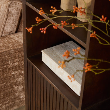 Bücherregal – Mangoholz, Metallgestell, Braunes Finish - Madison | Starfurn