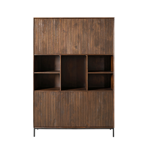 Schrank – Mangoholz, Schwarzmetall, Braunoptik - Madison | Starfurn