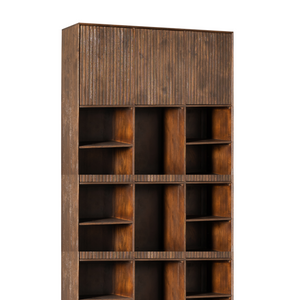 Schrank – Mangoholz, Schwarzmetall, Braunoptik - Madison | Starfurn