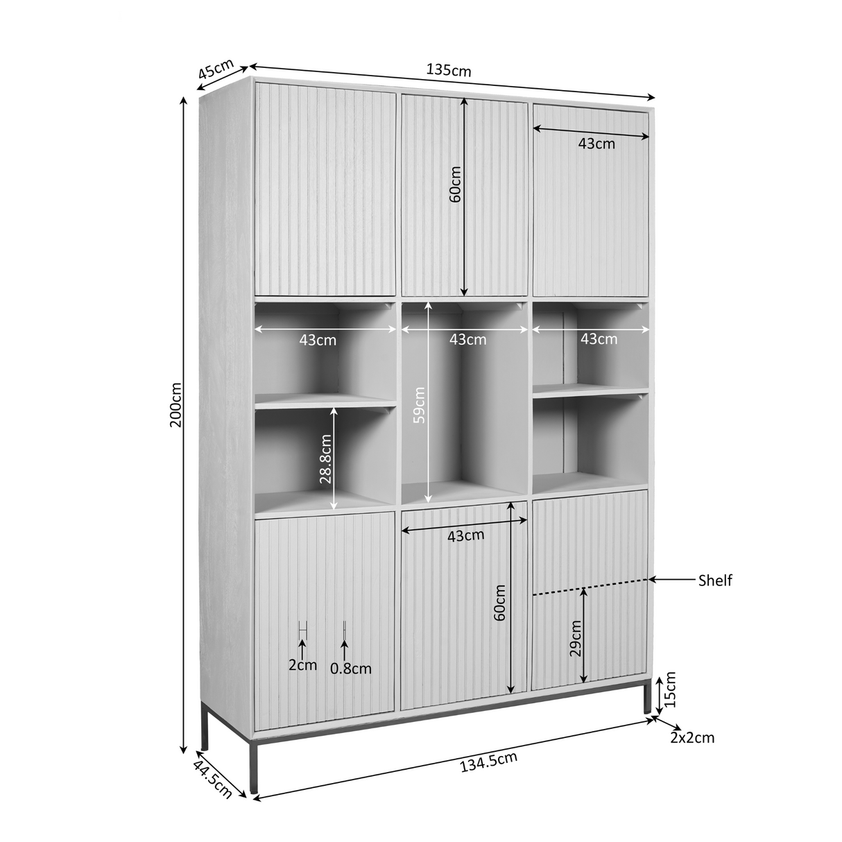 Schrank – Mangoholz, Schwarzmetall, Braunoptik - Madison | Starfurn