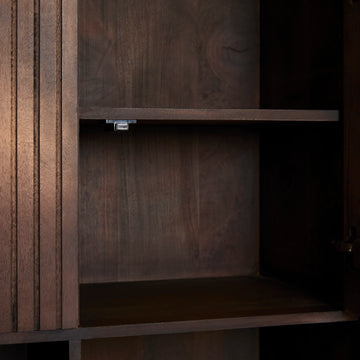 Schrank – Mangoholz, Schwarzmetall, Braunoptik - Madison | Starfurn