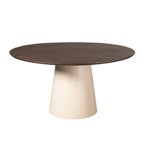 Esszimmertisch - Runde Form, Braunes Mangoholz, Massives Holzgestell, 150 cm – Madison | Starfurn