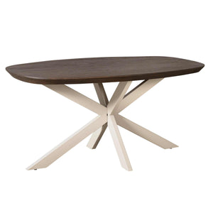 Dining Table - Danish Oval, Mango Wood, Sand Frame - Madison | Starfurn