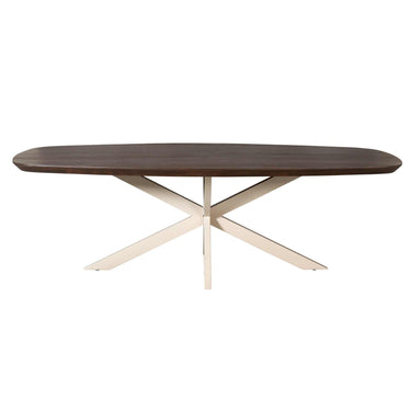 Dining Table – Mango Wood, Brown Top, Sand-colored Legs – Madison | Starfurn