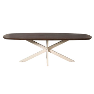 Dining Table – Mango Wood Material, Brown Surface, Danish Oval Design – Madison | Starfurn