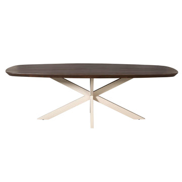 Dining Table – Mango Wood Material, Brown Surface, Danish Oval Design – Madison | Starfurn