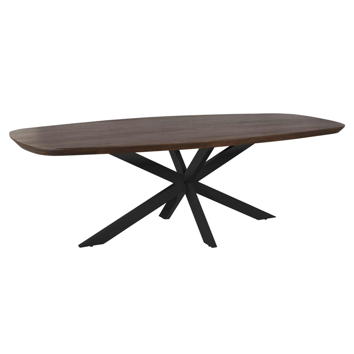 Dining Table – Mango Wood, Black Metal, Brown Look – Madison | Starfurn