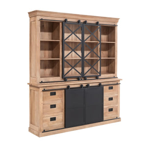 Display Cabinet – Modern Design, Natural Color, Mango Wood – Fresno | Starfurn