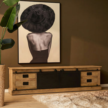 TV-Möbel – Natürliches Design, Naturfarbe, Mangoholz – Fresno | Starfurn