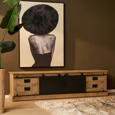 TV unit – Natural design, natural color, mango wood – Fresno | Starfurn
