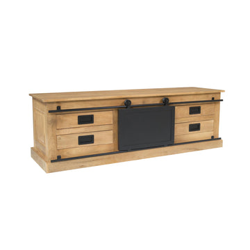 TV Unit - Mango Wood Construction, Metal Frame, Modern Design - Fresno | Starfurn