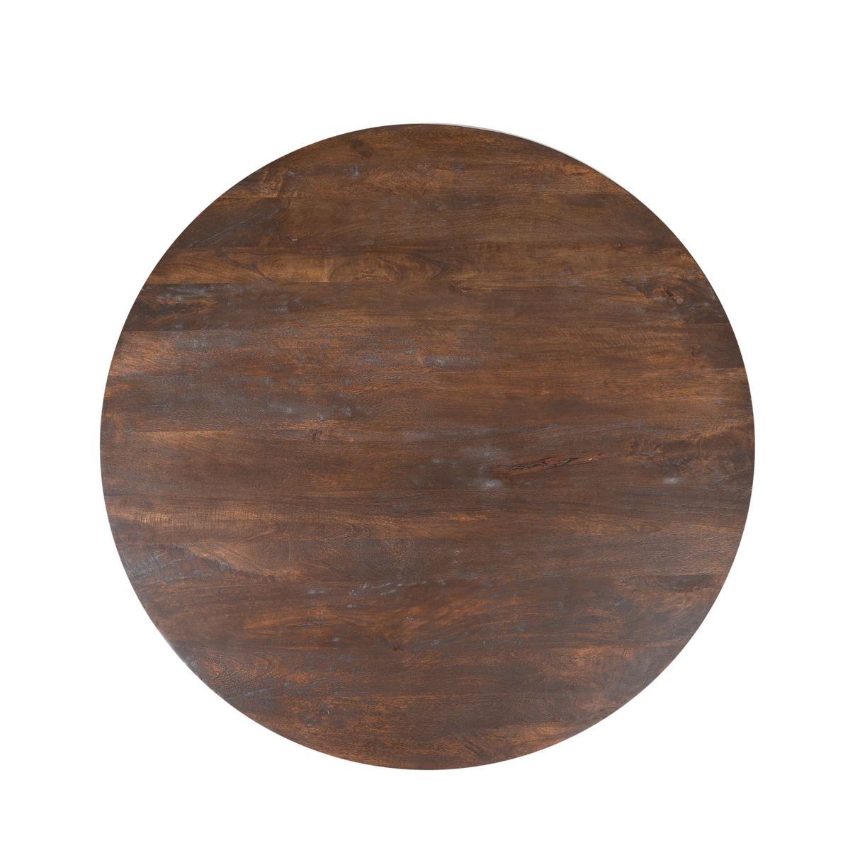 Esszimmertisch - Mangoholz Braun, Runde Form, Zentrale Säule, 150 cm – Lima | Starfurn