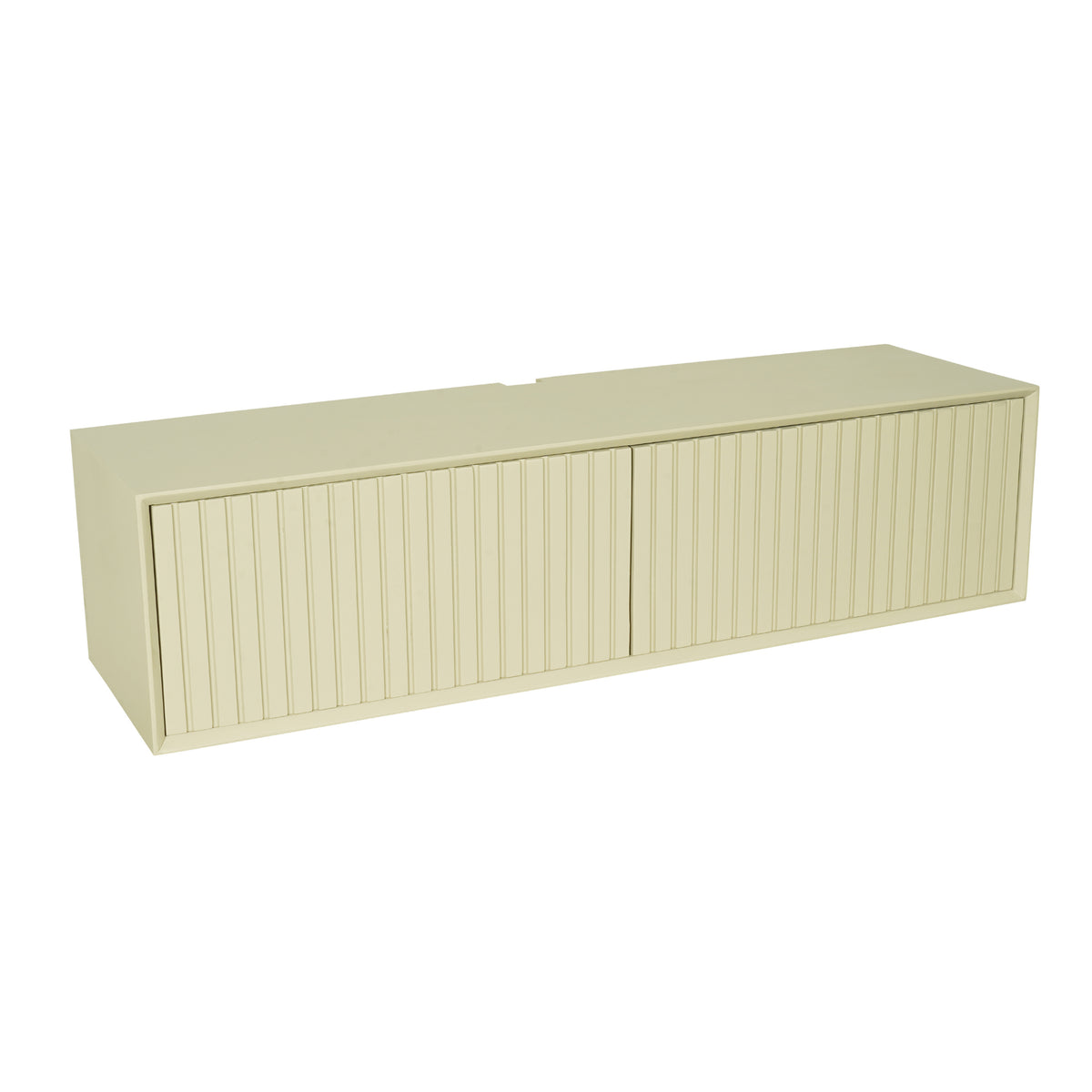 TV Cabinet – Sand-colored Surface, Mango Wood Material, Floating Design – Madison | Starfurn