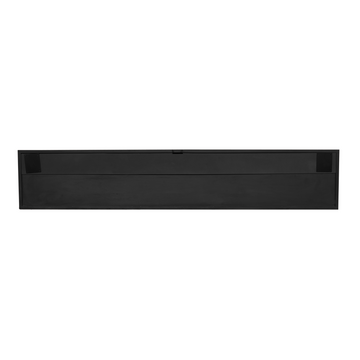 Schwebendes TV-Möbel - Schwarzes Mangoholz, Vertikale Lamellenfront, Grifflose Türen, 160 cm – Madison | Starfurn