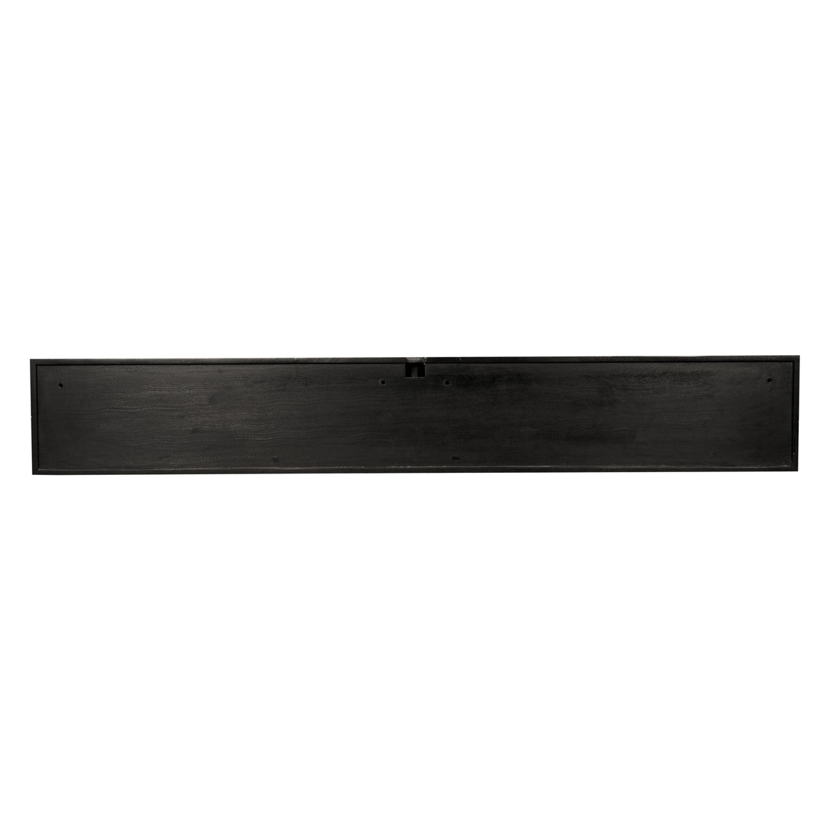 TV Unit – Mango Wood, Black Finish, Vertical Slat Door Design – Madison | Starfurn