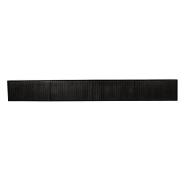 Floating TV Unit - Mango Wood, Vertically Grooved Doors, Handleless with Push-to-Open, Wall Mounted - Madison | Starfurn