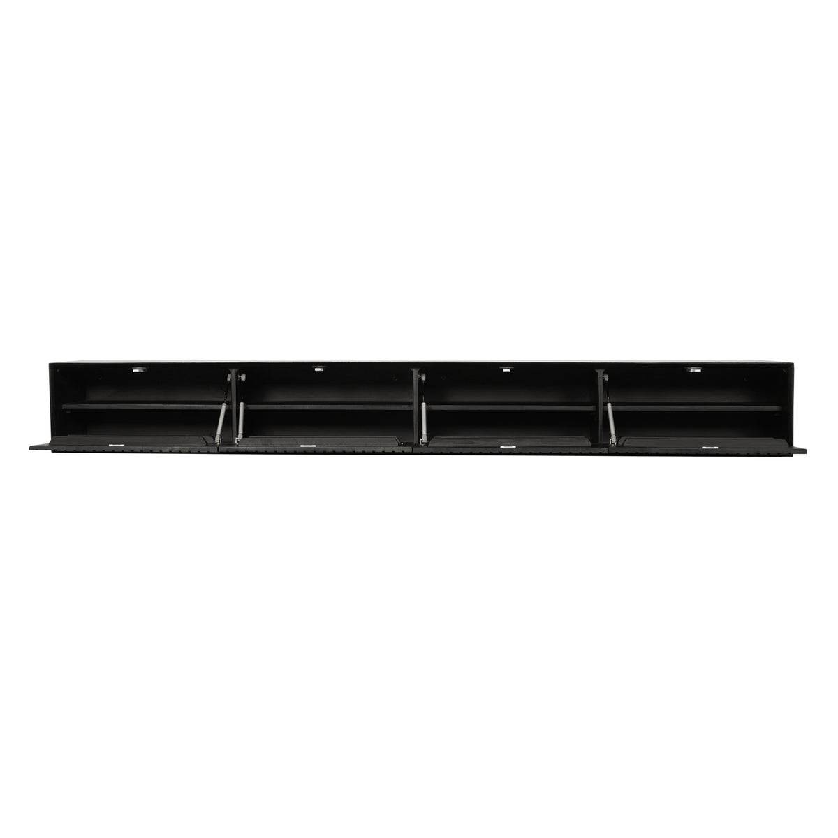 Floating TV Unit - Mango Wood, Vertically Grooved Doors, Handleless with Push-to-Open, Wall Mounted - Madison | Starfurn